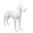 Statue en résine CHIEN dogue allemand blanc - 120 cm