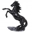Statue cheval en résine cabré noir - 90 cm
