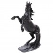 Statue en résine CHEVAL cabré noir - 90 cm