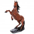 Statue en résine CHEVAL cabré marron - 90 cm