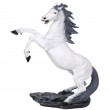 Statue en résine CHEVAL cabré blanc - 90 cm