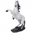 Statue en résine CHEVAL cabré blanc - 90 cm