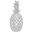 Statue ananas argenté en résine - 65 cm