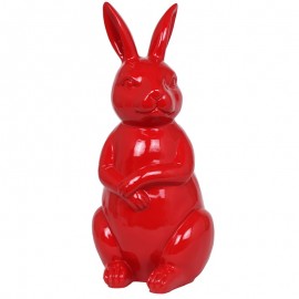 Statue en résine Lapin rouge - 53 cm