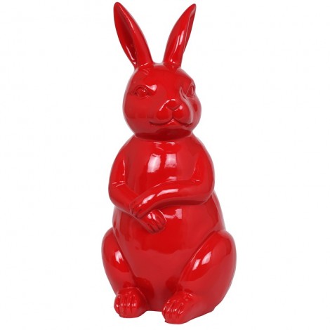 Statue en résine Lapin rouge - 53 cm