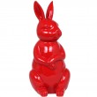 Statue en résine Lapin rouge - 53 cm