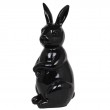 Statue Lapin noir en résine 53 cm