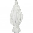 Statue religieuse vierge marie en résine laqué blanc - 96 cm