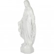 Statue religieuse vierge marie en résine laqué blanc - 96 cm