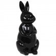 Statue en résine Lapin noir - 53 cm