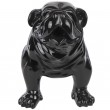 Statue en résine chien bouledogue anglais noir (Marco) - 58 cm