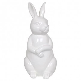 Statue en résine Lapin blanc - 53 cm