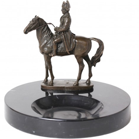 Statue en bronze cendrier napoléon à cheval - 20 cm