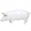 Statue en résine cochon blanc - 97 cm