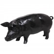 Statue cochon en résine noir 97 cm