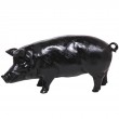 Statue en résine cochon noir - 97 cm