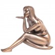 Statue érotique femme nue en résine (le bisou) - 15 cm