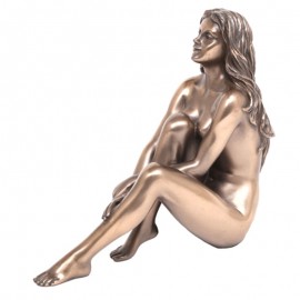 Statue érotique femme nue en résine (Cloé) - 14 cm