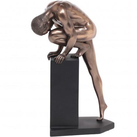 Statue érotique homme nu en résine (Ludovic) - 22 cm