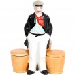 Service à condiment en porcelaine statue marin sel et poivre moutarde - 16 cm