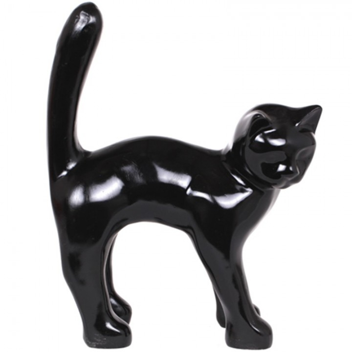 Acheter Statues de chat noir en fer créatif, ornements de jardin