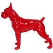 Statue en résine CHIEN boxer rouge - Arthur - 52 cm