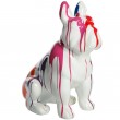 Statue chien bouledogue Français en résine multicolore - Tony - 77 cm