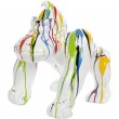 Statue gorille résine Donkey Kong singe multicolore fond blanc (Pierrot) - 70 cm