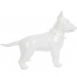 Statue chien bull terrier blanc en résine - Romain - 60 cm