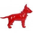 Statue chien bull terrier rouge en résine - Filou - 60 cm