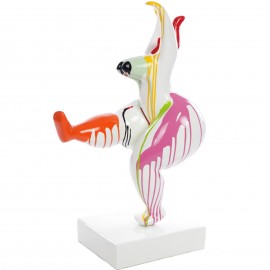 Statue femme design moderne en résine multicolore - Amandine - 77 cm