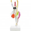 Statue femme design moderne en résine multicolore - Amandine - 77 cm