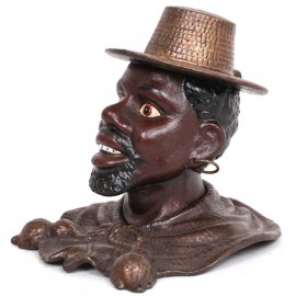 Tirelire statue homme en fonte - 18 cm