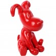 Statue chien Snoopy rouge en résine - Julien - 28 cm