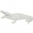 Statue CROCODILE blanc en résine - Norbert - 115 cm