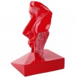Statue visage en résine rouge 42 cm