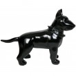 Statue chien bull terrier noir en résine - Fabien - 60 cm