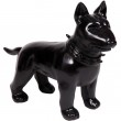 Statue chien bull terrier noir en résine - Fabien - 60 cm