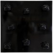 Tableau noir en résine huit têtes de chien bouledogue Anglais - 80 cm