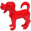 Statue en résine chien funny rouge (Daniel) - 40 cm