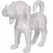 Statue en résine chien funny blanc -Luce- 40 cm