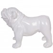 Statue en résine chien bouledogue anglais blanc - Timothée - 58 cm