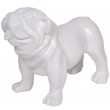 Statue en résine chien bouledogue anglais blanc - Timothée - 58 cm