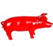 Statue en résine cochon rouge - Fader - 60 cm
