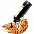 Porte-bouteille, en résine statue tigre marron - 24 cm