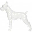 Statue en résine CHIEN boxer blanc - Armand - 52 cm