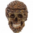 Statue tête de mort cendrier - en résine - 14 cm