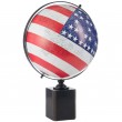 Mappemonde globe terrestre Sur Pied Bois Drapeau Usa - 48 cm