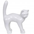 Statue en résine CHAT blanc - 45 cm