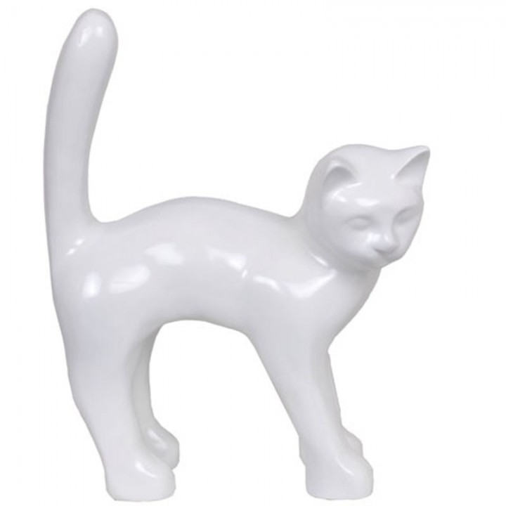 Statue en résine CHAT multicolore - 45 cm